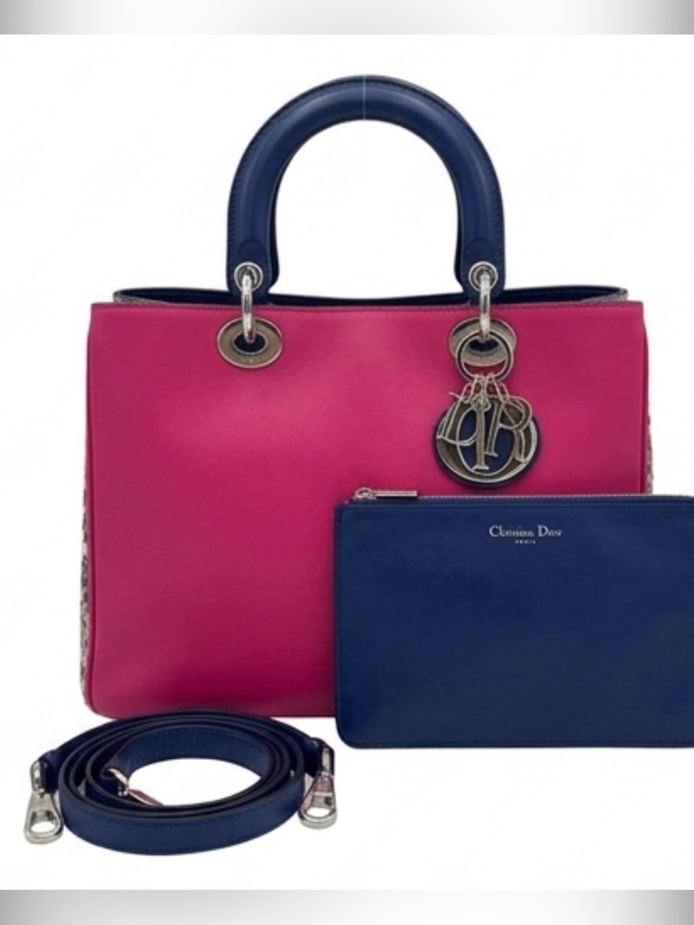 COA Christian Dior Diorissimo Tote in Fuschia, Royal and Exotic Leather
